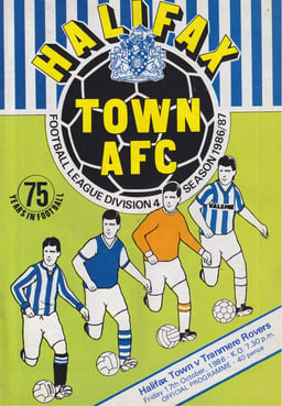 Halifax Town v Tranmere Rovers Match Programme 1986-10-17